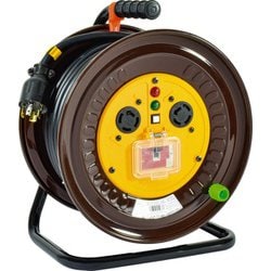 日動工業 ND-EC320FL-20A [三相200Vロック（引掛）式コンセントドラム（屋内型）20m 極太電線 ブレーカ付]