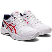 ゲル ゲーム8 GSCLAY/OCLE GEL-GAME 8 GS CLAY/OCLE 1044A047 110 White/Classic Red 23cm [テニスシューズ キッズ]