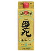 田苑 金ラベル 25度 900ml パック [麦焼酎]