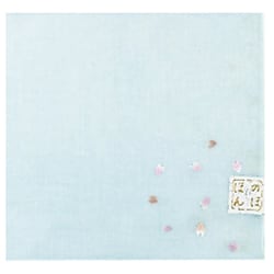 NHE-302 [のほほん 婦人刺繍ハンカチ ブルー]