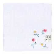 NHE-308 [のほほん 婦人刺繍ハンカチ ムラサキ]