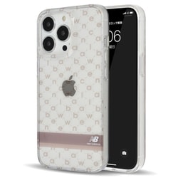 MD-74901-2 [iPhone 13 Pro用 ケース new balance TPUクリア モノグラム ベージュ]
