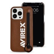 MD-74918-2 [iPhone 13 Pro用 ケース AVIREX ジップ付き ブラウン]