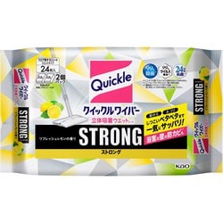 花王 kao クイックルワイパー 立体吸着ウエットシートストロング リフレッシュレモンの香り 24枚 [フロア用掃除シート]