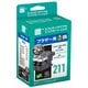 互換リサイクルインクカートリッジ ブラザー LC211BK-2PK ブラック（顔料） 2本パック ECI-BR211B-2P