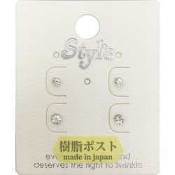 樹脂ポストピアス クリスタル 小