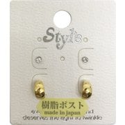 樹脂ポストピアス ゴールド フープ