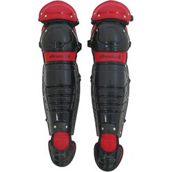 一般軟式用公認レガース RGT-65BKRD ブラック×レッド [キャッチャー用レガース]