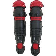 一般軟式用公認レガース RGT-65BKRD ブラック×レッド [キャッチャー用レガース]