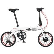 折りたたみ電動アシスト自転車 16型 外装3段変速 ホワイト TRANS MOBILLY(トランスモバイリー)NEXT163 ウルトラライトE-BIKE ホワイト