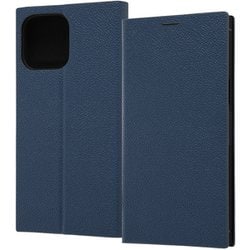RT-P33TBC1/DN [iPhone 13 Pro Max用 耐衝撃 手帳型 レザーケース サイドマグネット スクエア ダークネイビー]
