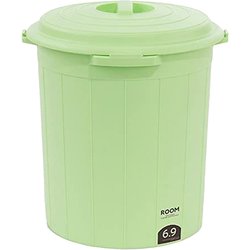ゴミ箱 6.9L フタ付き グリーン ルームペール プチ F2050