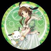 アイドルマスター シンデレラガールズ × サンリオキャラクターズ グリッター缶バッジ 高森藍子 [キャラクターグッズ]