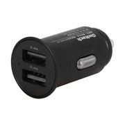 USB Type-A×2ポートコンパクト車載充電器 ブラック OWL-CCU224W-BK