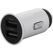 USB Type-A×2ポートコンパクト車載充電器 シルバー OWL-CCU224W-SI