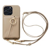 ML-CSIP21LP-2CRBE [iPhone 13 Pro用 Clutch Ring Case beige]