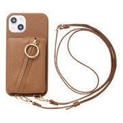 ML-CSIP21L-2CRBR [iPhone 13用 Clutch Ring Case brown]