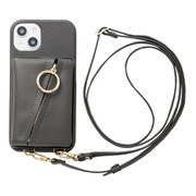 ML-CSIP21L-2CRDG [iPhone 13用 Clutch Ring Case dark gray]