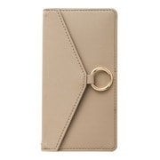 ML-CSDIP21LP-2LRBE [iPhone 13 Pro用 Letter Ring Flip Case beige]
