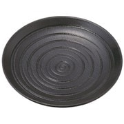 15cm銘々皿 乱筋 黒スリ R38-09