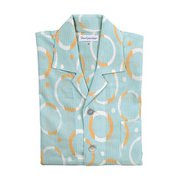 メンズパジャマ 綿100％ 楊柳 Lサイズ グリーン 1716170171201