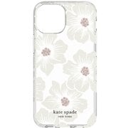 iPhone 13 mini用 KSNY Protective Case - Hollyhock Floral Clear/Cream KSIPH-187-HHCCS