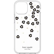 iPhone 13 mini用 KSNY Protective Case - Scattered Flowers Black/Whit KSIPH-187-SFLBW