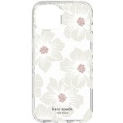 iPhone 13用 KSNY Protective Case - Hollyhock Floral Clear/Cream KSIPH-188-HHCCS