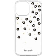 iPhone 13 Pro Max用 KSNY Protective Case - Scattered Flowers Black/Whit KSIPH-189-SFLBW