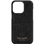iPhone 13 Pro用 KSNY Wrap Case - Leopard Flocked Black KSIPH-211-LBLK