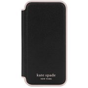 iPhone 13 Pro用 KSNY Folio Case - Black/Pale Vellum Border KSIPH-212-BPLVM