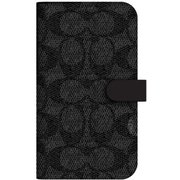 iPhone 13 mini用 Coach Folio Case - Signature C Black CIPH-100-SCBLK