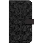iPhone 13用 Coach Folio Case - Signature C Black CIPH-101-SCBLK