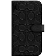 iPhone 13 Pro Max用 Coach Leather Folio Case - Black Pebbled CIPH-093-BLKEB
