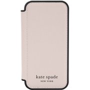 iPhone 13 mini用 KSNY Folio Case - Pale Vellum/Black Border KSIPH-199-PLVMB