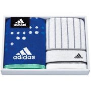 adidas アストラル スポーツタオル1枚/フェイスタオル1枚 ブルー