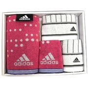 adidas アストラル スポーツタオル1枚/フェイスタオル2枚/タオルチーフ1枚 ピンク