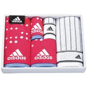 adidas アストラル スポーツタオル2枚/フェイスタオル1枚/タオルチーフ2枚 ピンク