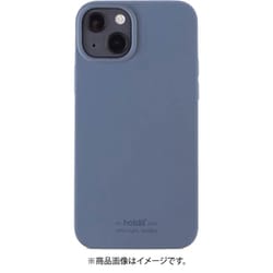 15253 [iPhone 13用 ソフトタッチシリコンケースPブルー]