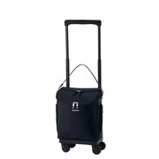 キャリーバック D-428 ジップV 4輪ストッパー付 折り畳みトートバッグセット(M18)ブラック