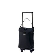 キャリーバック D-428 ジップV 4輪ストッパー付 折り畳みトートバッグセット(L21)ブラック