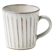 信楽焼 へちもん マグ カップ 白釉彫 MR-3-3333