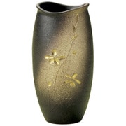 MR-1-2551 [信楽焼 へちもん 長花瓶 金彩花彫]