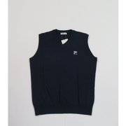 780870 M/NV [フィラゴルフ メンズ 21FW ニットベスト Mサイズ ネイビー]