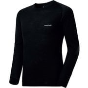スーパーメリノウール L.W. ラウンドネックシャツ Men's 1107661 BK Sサイズ [アウトドア アンダーウェア メンズ]