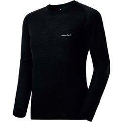 スーパーメリノウール L.W. ラウンドネックシャツ Men's 1107661 BK XLサイズ [アウトドア アンダーウェア メンズ]