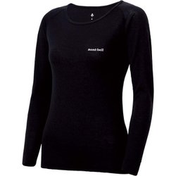 スーパーメリノウール L.W. ラウンドネックシャツ Women's 1107662 BK Mサイズ [アウトドア アンダーウェア レディース]