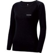 スーパーメリノウール L.W. ラウンドネックシャツ Women's 1107662 BK XLサイズ [アウトドア アンダーウェア レディース]