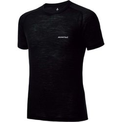 スーパーメリノウール L.W. Tシャツ Men's 1107665 BK XLサイズ [アウトドア アンダーウェア メンズ]