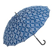 長傘 ダマスクプリント 16本骨 55cm 紺 T16DM155UH-NV